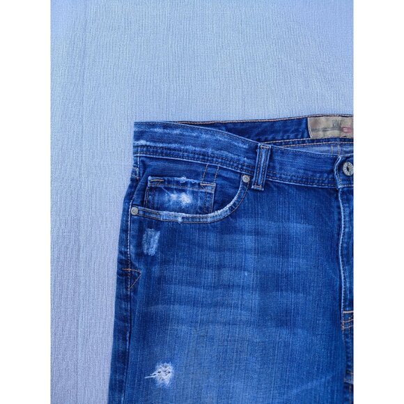 Vtg BKE Carson Jeans 36 X-Long Distressed Ripped Whiskered Denim Straight Leg - Picture 5 of 13